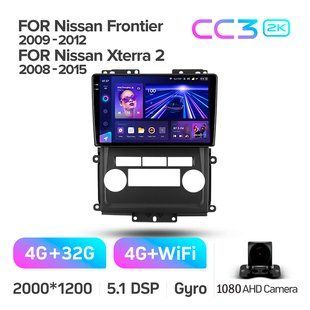 Штатна магнітола Teyes CC3 2K 4+32 Gb Nissan Frontier 2009-2012 For Nissan Xterra 2 N50 2008-2015 10"