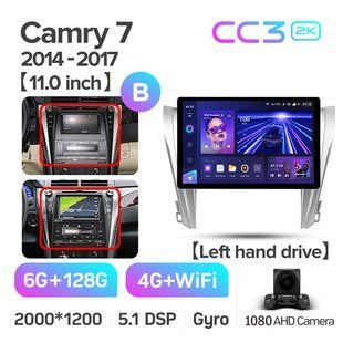 Штатна магнітола Teyes CC3 2K 6+128 Gb Toyota Camry 7 XV 50 55 2014-2017 (B) 13"