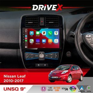 Штатна магнітола для Nissan Leaf 2010-2017 DriveX UN5 QLED 9" Android 4-ядерний 2+32Гб 4x45W бездротовий CarPlay та AndroidAuto