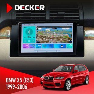 Штатна магнітола BMW X5 (E53) 1999-2006 Радіо модуль Decker D9-009 4x64, DSP, 4G, 2k