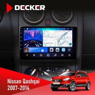 Штатна магнітола Nissan Qashqai 2007-2014 Decker D9-006 4x64, 4G