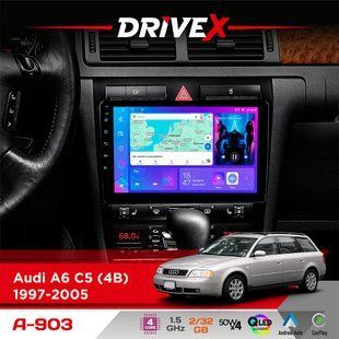 Штатна магнітола для Audi A6 C5 (4B) 1997-2005 DriveX A-903 QLED 9" Android 4-ядерний 2+32Гб 4x50W(TDA7851) бездротовий CarPlay та AndroidAuto