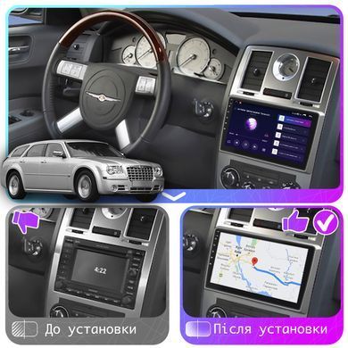 Штатная магнитола Lesko для Chrysler 300C I 2004-2011 экран 9" 2/32Gb 4G Wi-Fi GPS Top