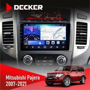 Штатна магнітола Mitsubishi Pajero 2007-2021 Decker D9-006 4x64, 4G