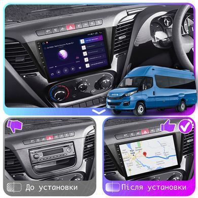 Штатная магнитола Lesko для IVECO Daily VI 2014-2019 экран 9" 4/64Gb CarPlay 4G Wi-Fi GPS Prime