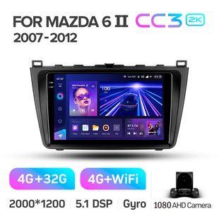 Штатна магнітола Teyes CC3 2K 4+32 Gb Mazda 6 2 GH 2007-2012 9"