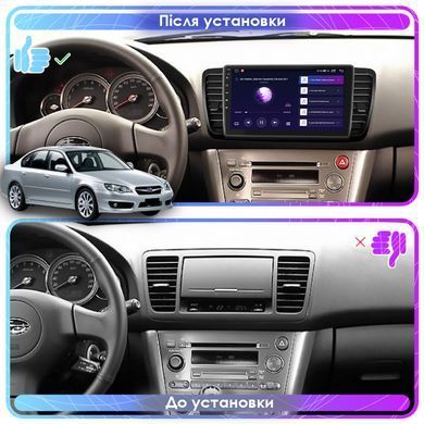 Штатная магнитола Lesko для Subaru Legacy IV 2003-2006 экран 9" 4/32Gb 4G Wi-Fi GPS Top