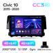 Штатна магнітола Teyes CC3 2K 4+64 Gb Honda Civic 10 FC FK 2015-2020 9"