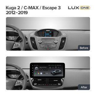 Штатная магнитола Teyes LUX ONE 6+128 Gb 360&deg; Ford Kuga 2 C-MAX Escape 3 2012-2019 12.3" (L2)
