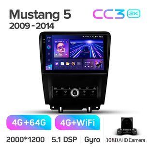 Штатная магнитола Teyes CC3 2K 4+64 Gb Ford Mustang V S-197 2009 - 2014 10"