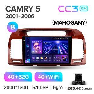 Штатна магнітола Teyes CC3 2K 4+32 Gb Toyota Camry 5 XV 30 2001-2006-B 9"