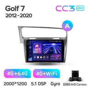 Штатна магнітола Teyes CC3 2k 4+64 Gb Volkswagen Golf 7 MK7 2012-2020 (F1) 10"