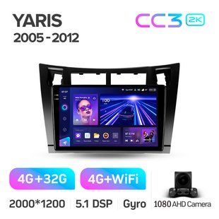 Штатна магнітола Teyes CC3 2k 4+32 Gb Toyota Yaris XP90 2005-2012 (F1) 9"