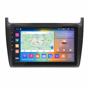 Штатна магнітола Lesko для Volkswagen Polo V 2009-2015 екран 9" 4/64Gb CarPlay 4G Wi-Fi GPS Prime