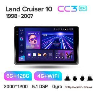 Штатна магнітола Teyes CC3 2K 6+128 Gb 360&deg; Toyota Land Cruiser 10 J100 100 1998-2007 9"