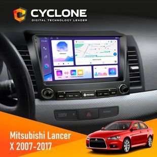 Штатна магнітола Mitsubishi Lancer X 2007-2017 Cyclone C9-011 4x64, DSP