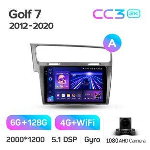 Штатна магнітола Teyes CC3 2k 6+128 Gb Volkswagen Golf 7 MK7 2012-2020 (F1) 10"