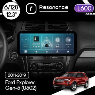 Магнітола Ford Explorer Gen-5 (U502) (2011-2019) Resonance L600 6/128 12.3" QLED, 360 (Mercedes-Benz Style)