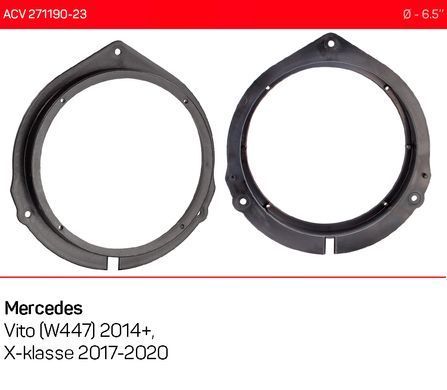 Проставки під динаміки ACV 271190-23 для автомобілів Mercedes Vito, X-klasse, Mercedes, Vito, X-klasse